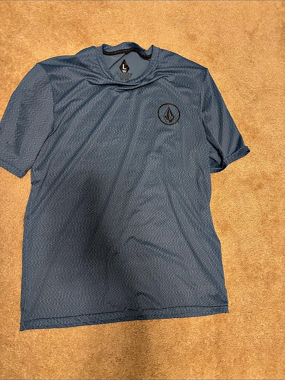 Volcom Stone Tech Short Sleeve Tee Gray Large